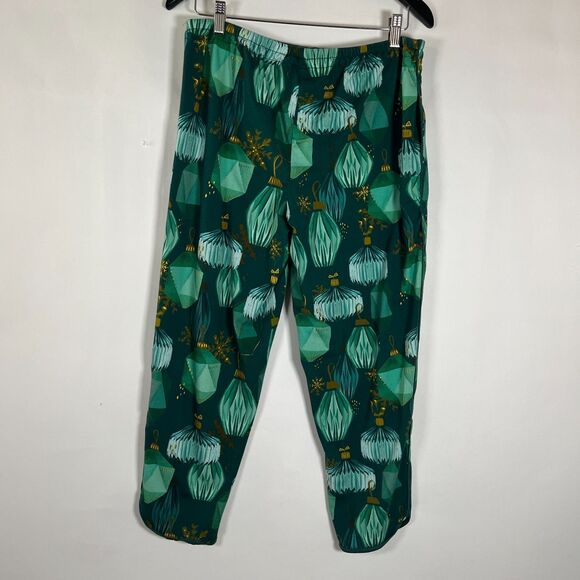 Soma Embraceable Pajamas Large Christmas Ornaments Holiday Winter Green Gold - Picture 14 of 15